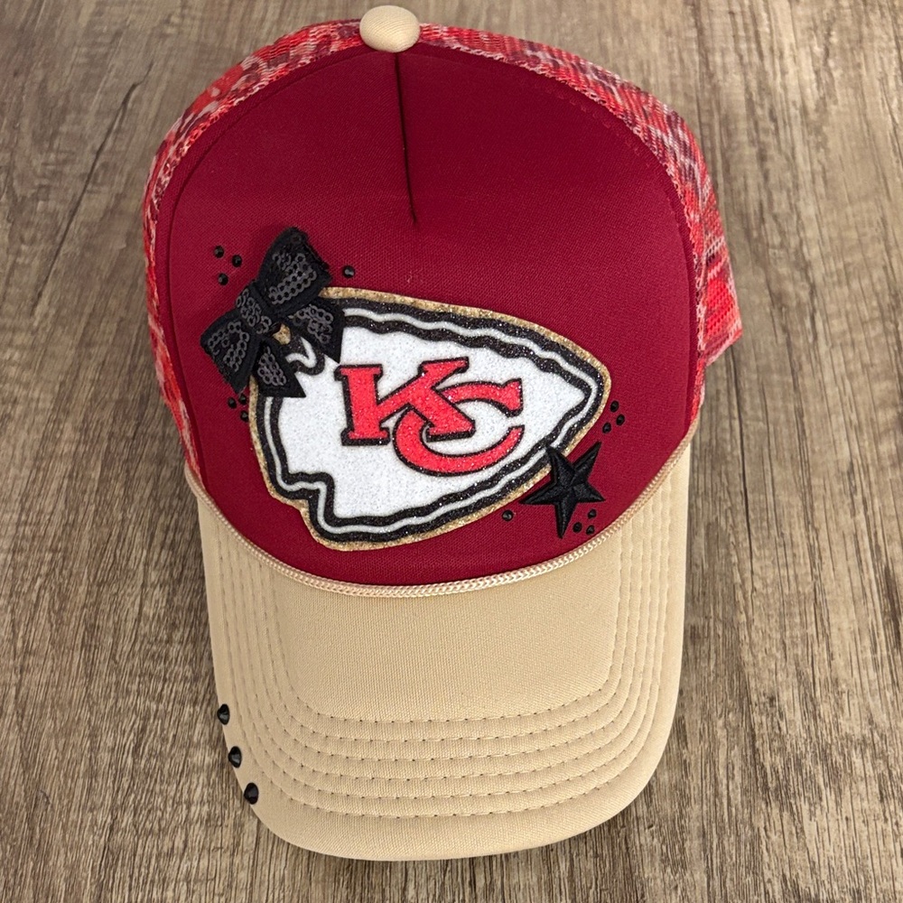 Red and Tan KC Chiefs Cap